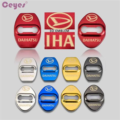 Ceyes Car Styling Auto 3D Design Door Lock Covers Badge Case For Daihatsu Terios Charade Mira ...