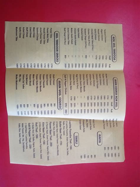 Menu at Salt N Pepper family restaurant, Delhi, Kanjhawala Rd