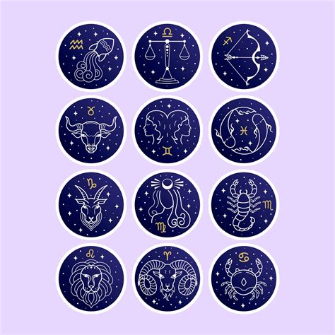 Astrology Zodiac Sign Stickers Celestial Scrapbooking Vinyl - Etsy