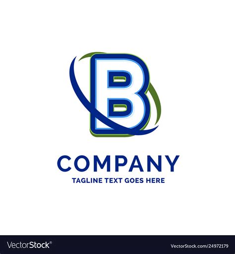 B company name design logo template brand name Vector Image