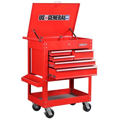 U.S. General 61427 704 lb. Capacity Five Drawer Industrial Tool Cart | Tool cart, Harbor freight ...