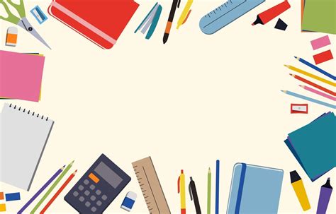 School Stationary Background 2375687 Vector Art at Vecteezy