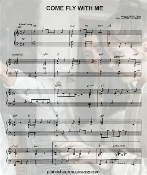 Come fly with me sheet music - C Major