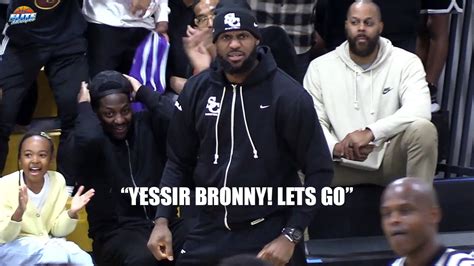 LeBron WITNESSES Bronny James & Sierra Canyon GO CRAZY In Playoff Game ...