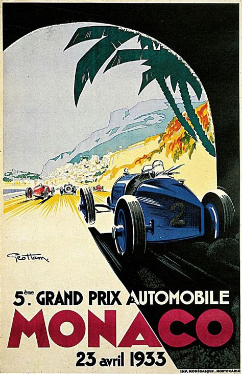 The Monaco Grand Prix - Twenty-Four Vintage Posters - Flashbak