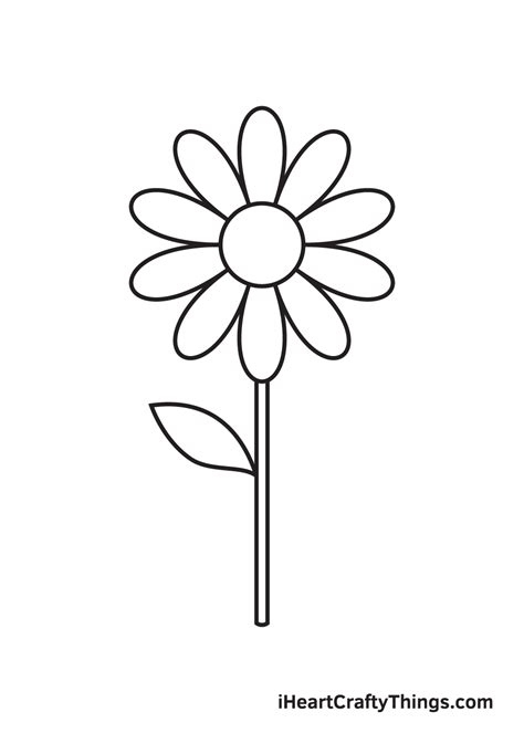 Daisy Drawing — How To Draw A Daisy Step By Step