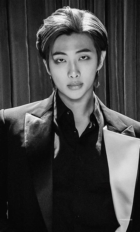 BTS RM Black and White Wallpapers - Top Free BTS RM Black and White ...