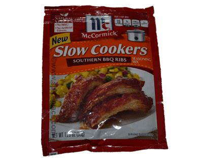 McCormick Slow Cookers Southern BBQ Ribs 4 x 1.25oz (35g) $8.61USD ...