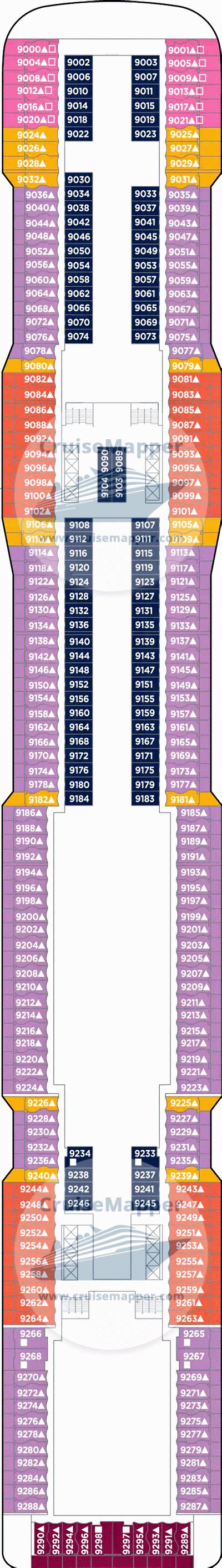 Norwegian Epic deck 9 plan | CruiseMapper