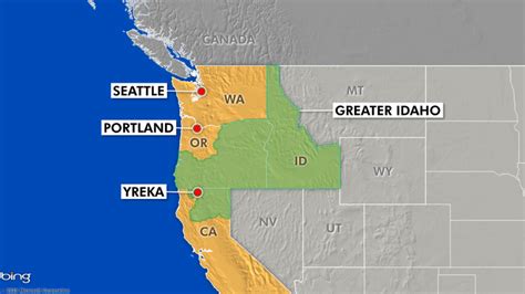 One proposal for "Greater Idaho" involves both Oregon and California ...