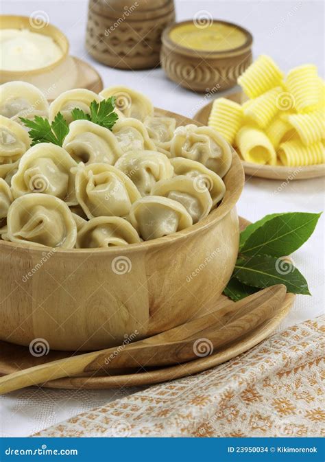 Traditional Russian Food Pelmeni Stock Photo - Image of cook, lunch ...