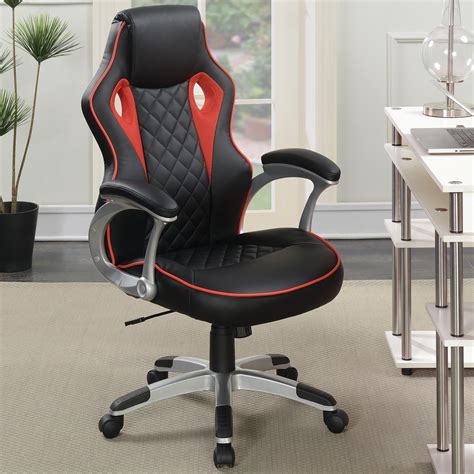 Coaster Office Chairs Computer Chair with Red Accents | A1 Furniture ...