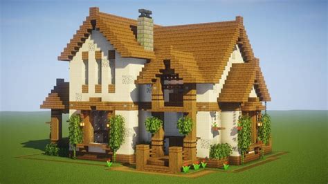 Minecraft: Big Cottage House / Mansion Tutorial - [ How to Make a Cottage House ] 2020 | Cute ...