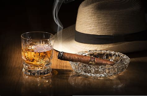 HD wallpaper: cognac, cigars, smoking, drinking glass, smoke, alcohol, refreshment | Wallpaper Flare