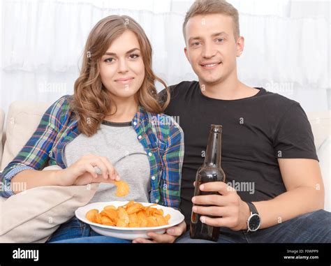 Nice friends having party Stock Photo - Alamy