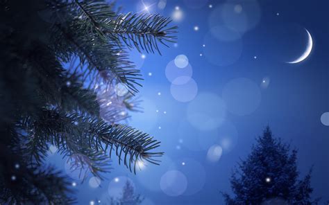 Christmas Night Sky Wallpaper