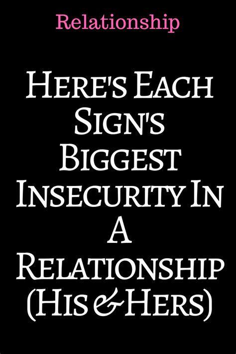 Here’s Each Sign’s Biggest Insecurity In A Relationship (His & Hers ...