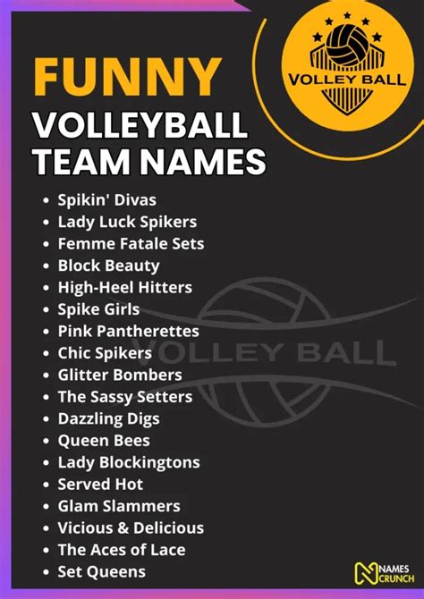 List of Funny Volleyball Team Names - Names Crunch