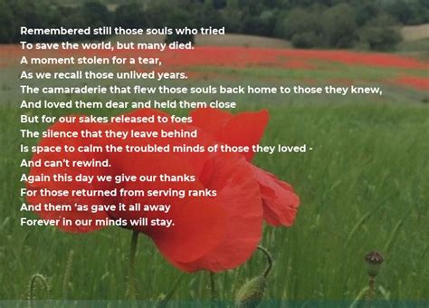 First World War Remembrance Poems | Sitedoct.org