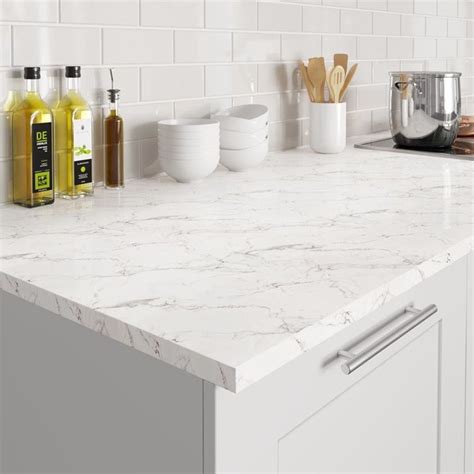 Howdens 3m x 38mm Calacatta Marble Effect Square Edge Laminate Worktop | Howdens | Laminate ...