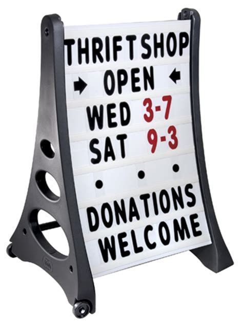 Sidewalk Sign Message Boards: Double Sided with Changeable Letters