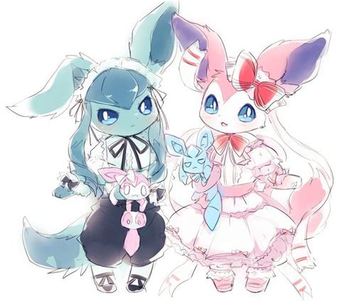 Glaceon & Sylveon | Evoluciones de eevee, Fotos de pokemon, Pokemon bonitos