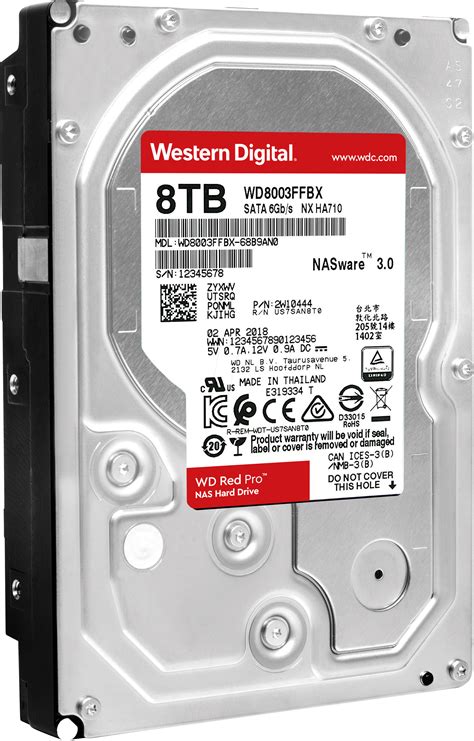 WD8003FFBX: 8-TB hard drive, WD RED PRO, NAS at reichelt elektronik