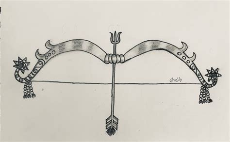 Bow and Arrow ( Teer Dhanush) | Bows, Line art, Save