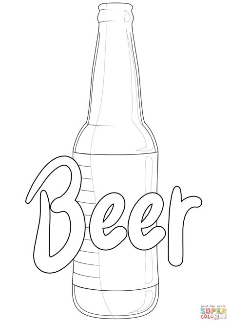 Beer Bottle coloring page | Free Printable Coloring Pages