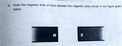 SOLVED: 'draw the magnetic lines of force between the magnetic poles ...