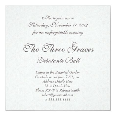 Vintage Invitations, Elegant Invitations, 111 111, Debutante Ball ...