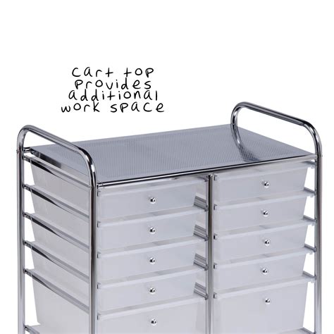 12-Drawer Rolling Storage Craft Cart and Organizer