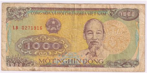 Vietnam - 1000 dong 1988 used currency note R/LB - KB Coins & Currencies