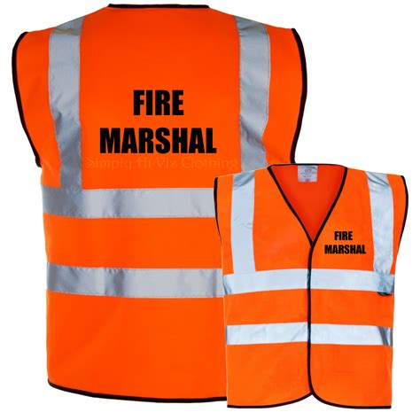 Business & Industrial Waistcoat EN ISO 20471 add Cust... Fire Marshal ...