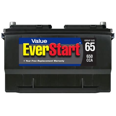 EverStart Value Lead Acid Automotive Battery, Group Size 65 (12 Volts ...