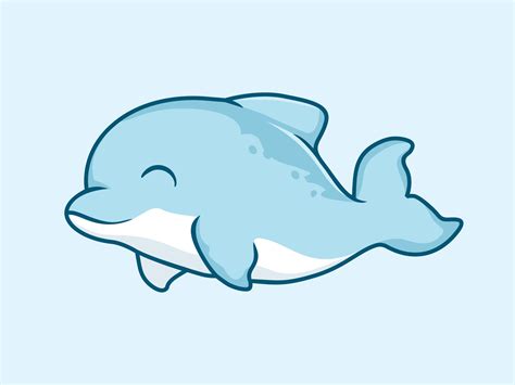 Dolphin Cartoon Cute Fish Illustrations 3686667 Vector Art at Vecteezy