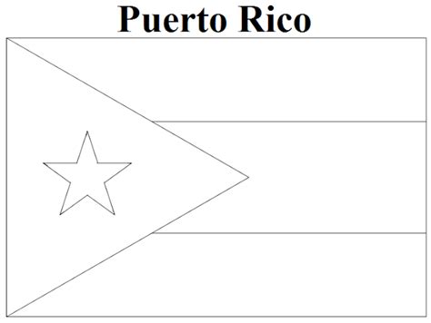 Printable Puerto Rico Flag