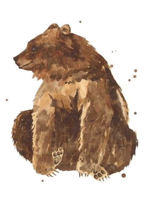 Watercolor Animals, Watercolor Art Prints, Canvas Art Prints, Watercolour, Brown Bear Art ...