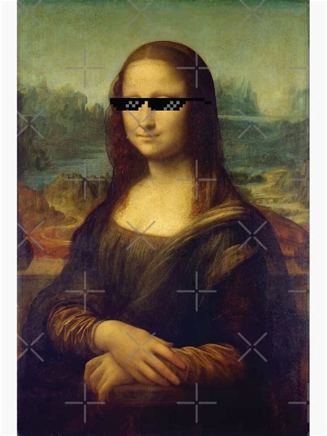 "Mona Lisa Gangster Glasses, Leonardo da Vinci" Art Print for Sale by IzanaApparel | Redbubble