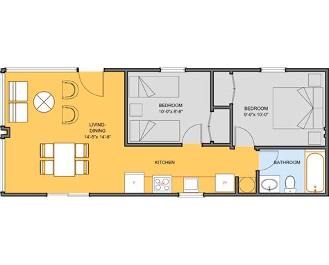 2 Bedroom 40 Ft Container Home Floor Plans - Goimages Ever