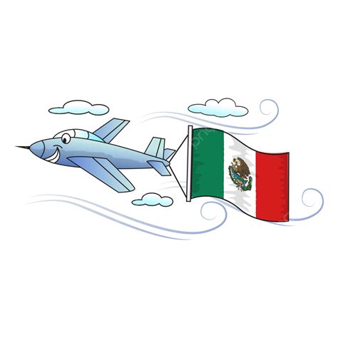 Airplane With Flag Mexico, Airplane With Flag, Cartoon Flag, Cartoon Airplane PNG and Vector ...