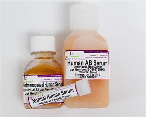 Human Serum Samples for Research | BioChemed Services