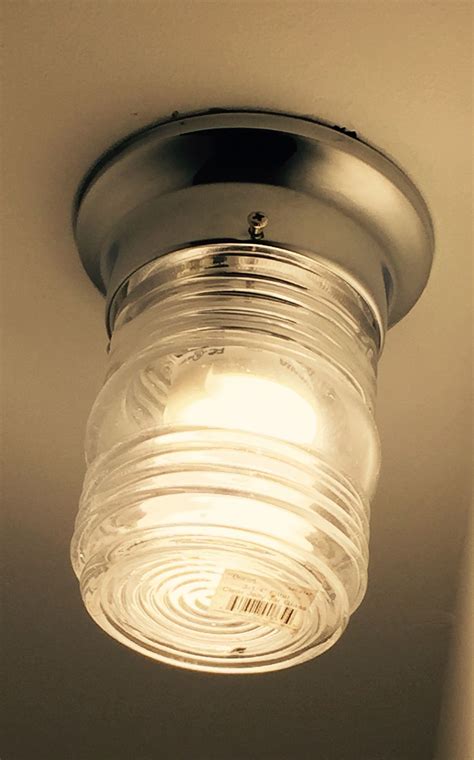 a light that is on in the ceiling