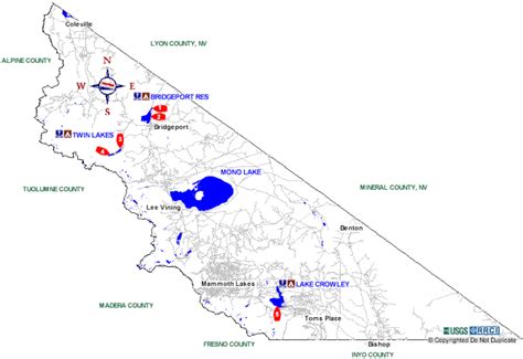 Mono County Boat Ramps Map | BoatRamps.com