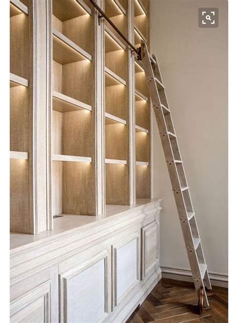 Library Ladder | Bookshelves built in