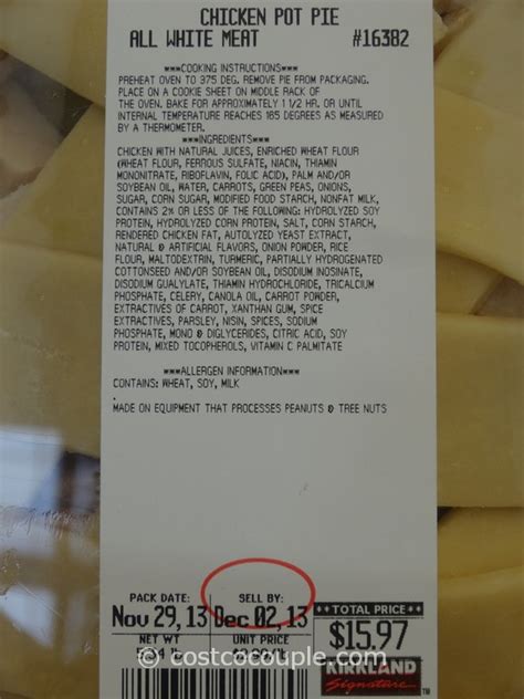 Kirkland Signature Chicken Pot Pie