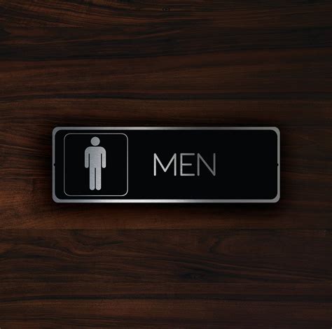 MODERN MENS RESTROOM Door Sign