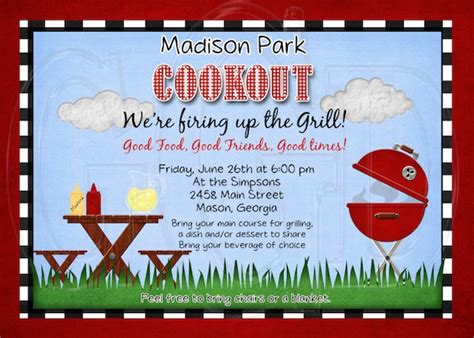 Cookout Invitation-Digital File