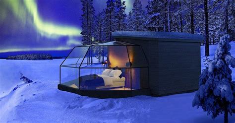 glass igloo in finland to watch the northern lights aurora borealis ...