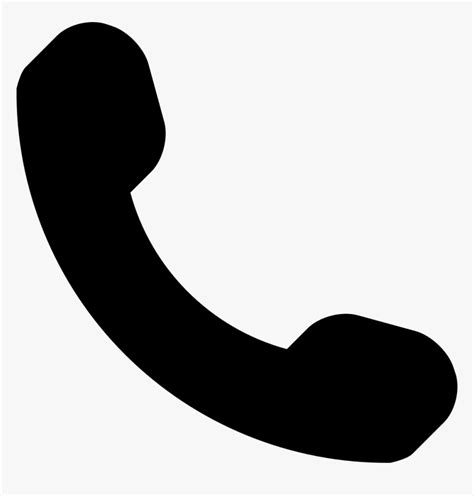 Phone Call Auricular Symbol In Black - Font Awesome Phone Icon Png, Transparent Png ...